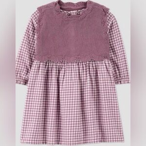 Carter's Purple Checkered Kids Dress